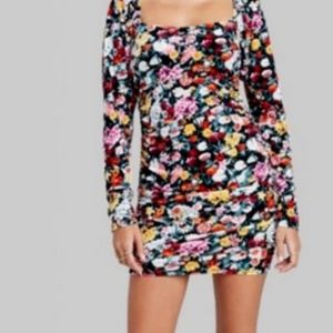📌FINAL SALE  |Wild Fable | Velvet Floral Print Dress